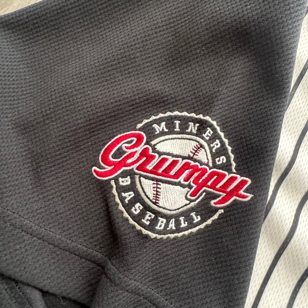 Disney Grumpy Miners Pinstripe Baseball Jersey - White, Black, Red - Picture 3 of 9
